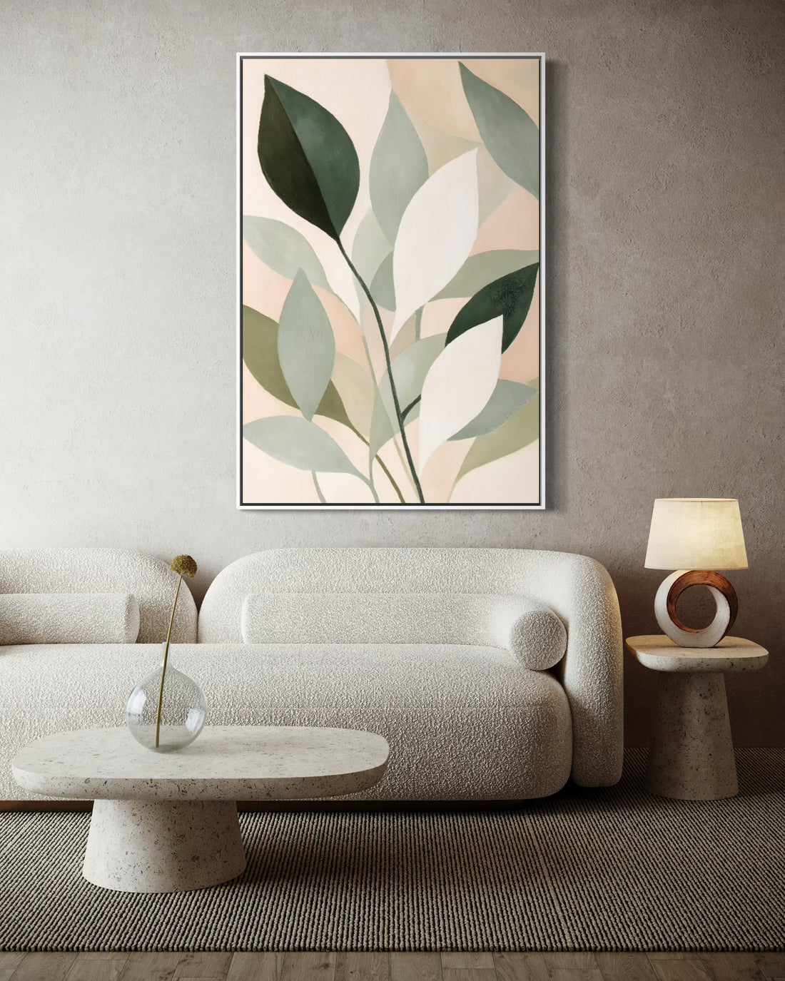 1631 - Quadro Abstrato Folhas Leves 2