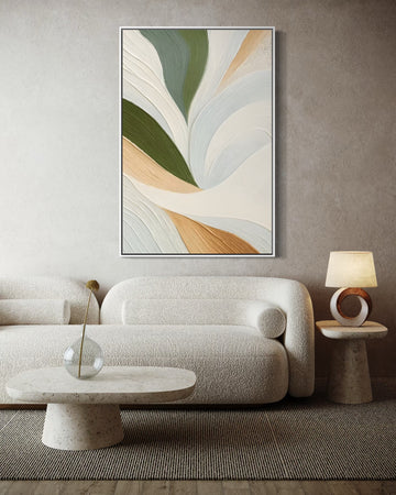 1632 - Quadro Abstrato Folhas Escondidas