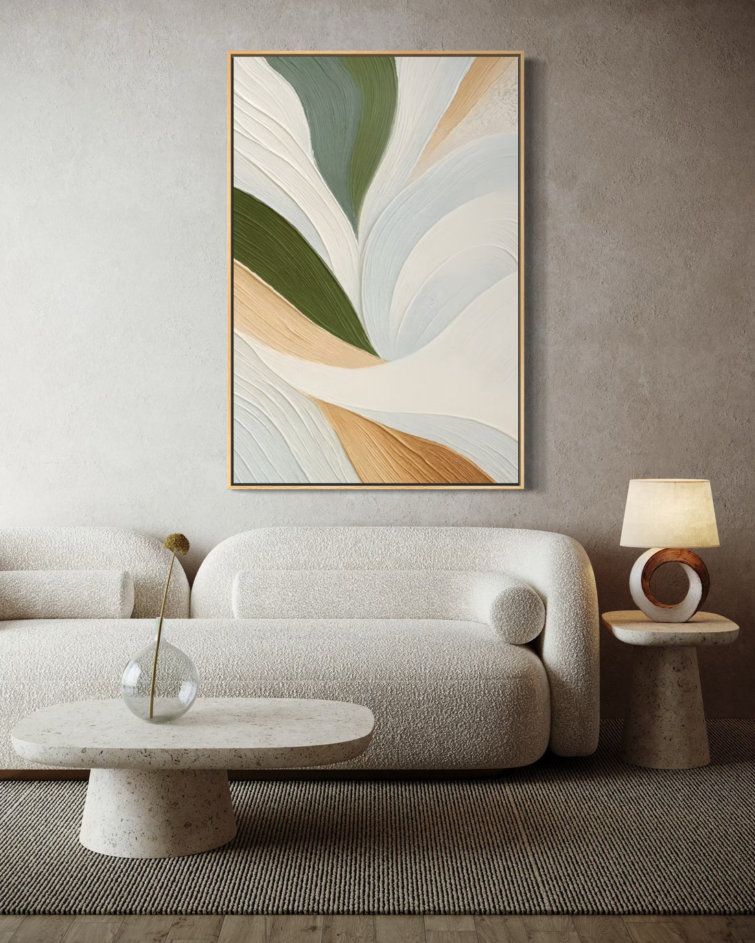 1632 - Quadro Abstrato Folhas Escondidas