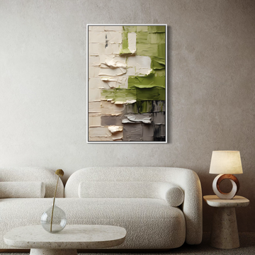 1648 - Quadro Abstrato Sensação 3D Verde I