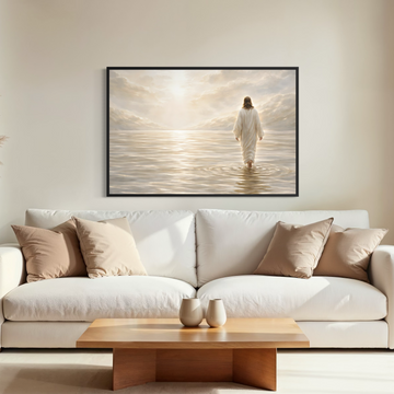 1710 - Quadro Jesus Caminhando Nas Aguas
