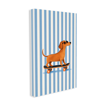 1728 - Quadro Dog radical andando de skate