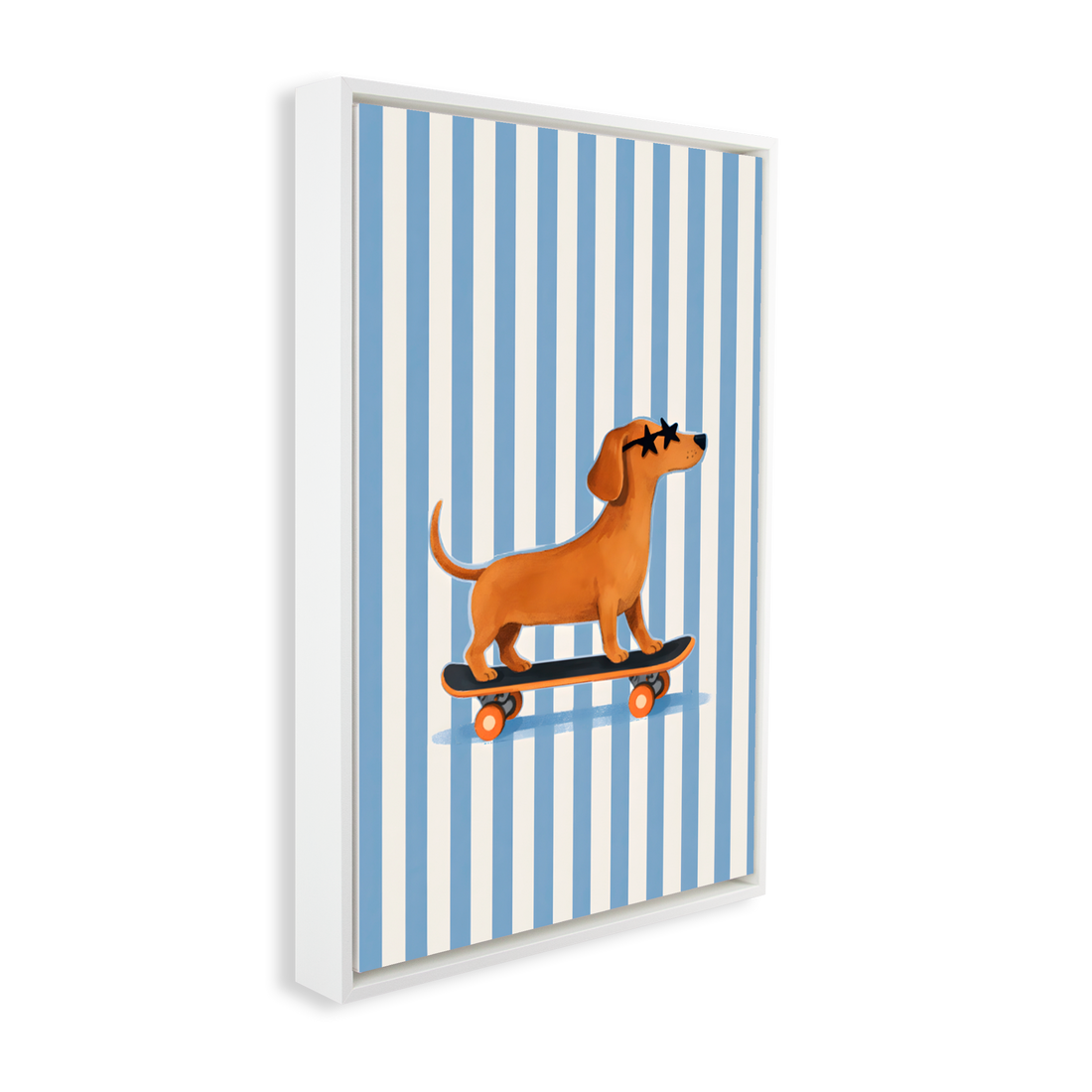 1728 - Quadro Dog radical andando de skate