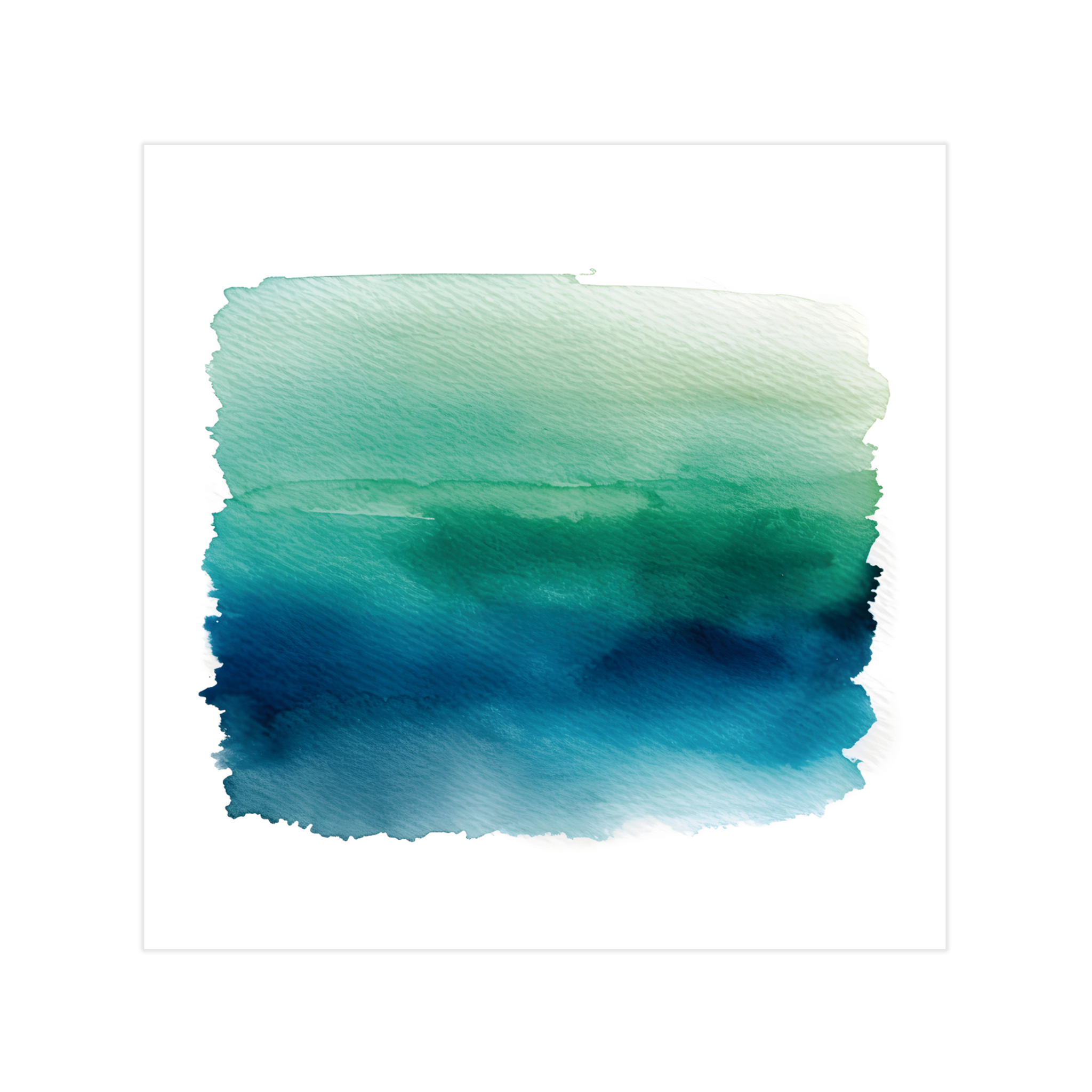 0176 - Quadro Aquarela verde e azul