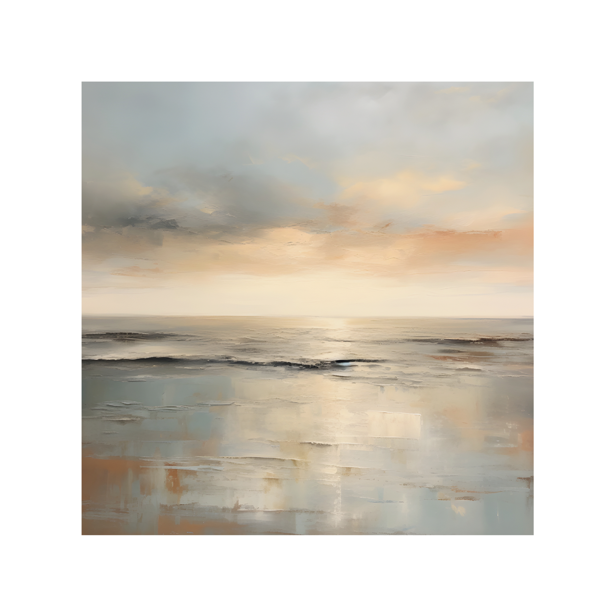 0187 - Quadro Pintura Mar Suave