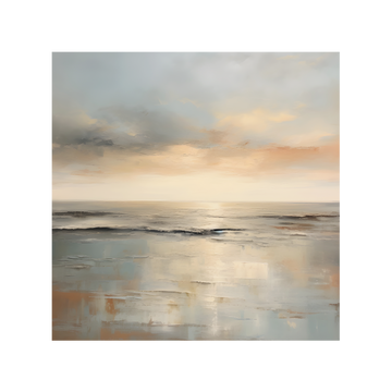 0187 - Quadro Pintura Mar Suave