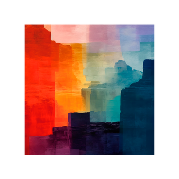 1898 - Quadro Quadrado Diversidade de Cores