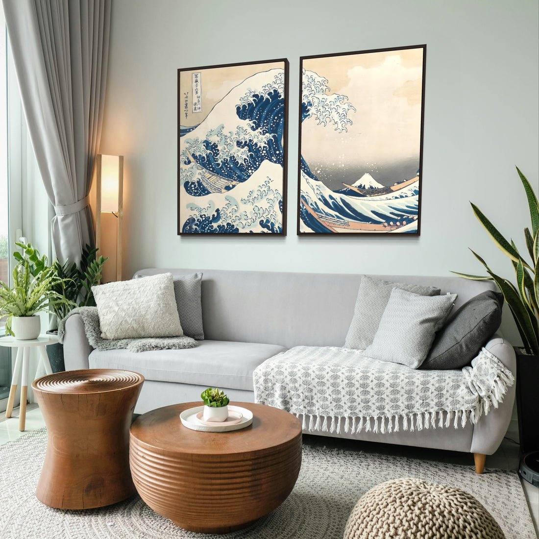 2023 -  Dupla de Quadros Great Wave Off Kanagawa - Hokusai