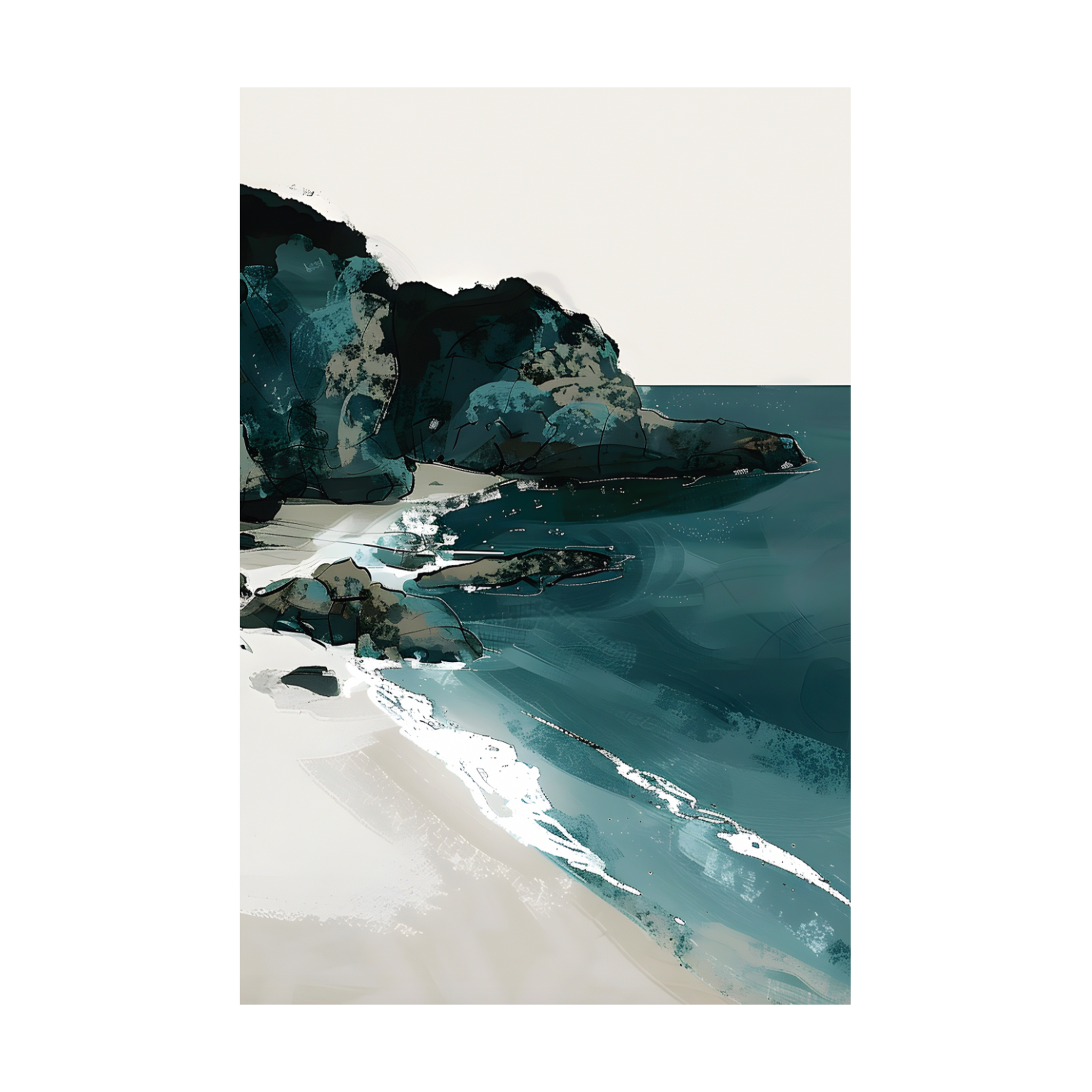 0203 - Quadro Pintura Praia 2