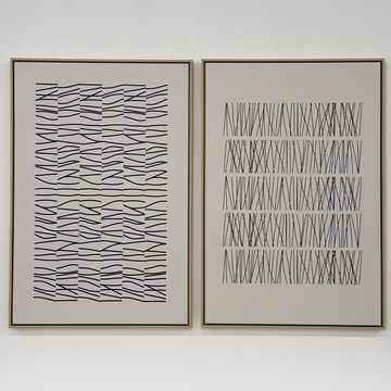 2226 - Dupla de Quadros Riscos Minimalistas