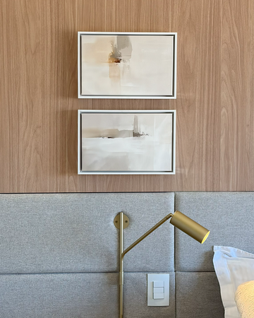 2246 - Dupla de Quadros Bege Suave