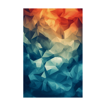 0226 - Quadro Geometric Fire and Ice