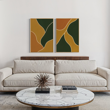 2263 - Dupla de Quadros Abstratos Divisas