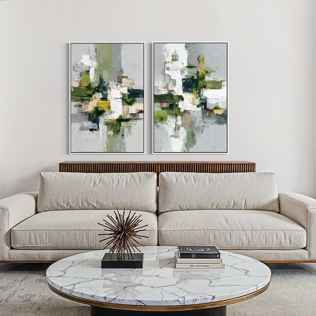 2282 - Dupla de Quadros Sensação Espatulada