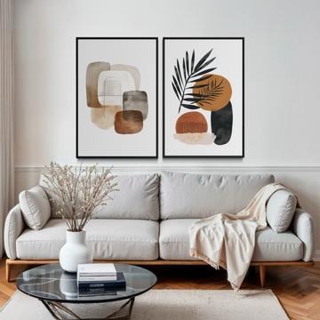 2290 - Dupla de Quadros Abstratos Orgânicos
