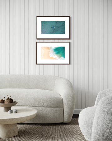2311 - Dupla de Quadros Oceano Minimalista