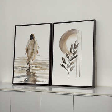 2402 - Dupla de Quadros Jesus Minimalista