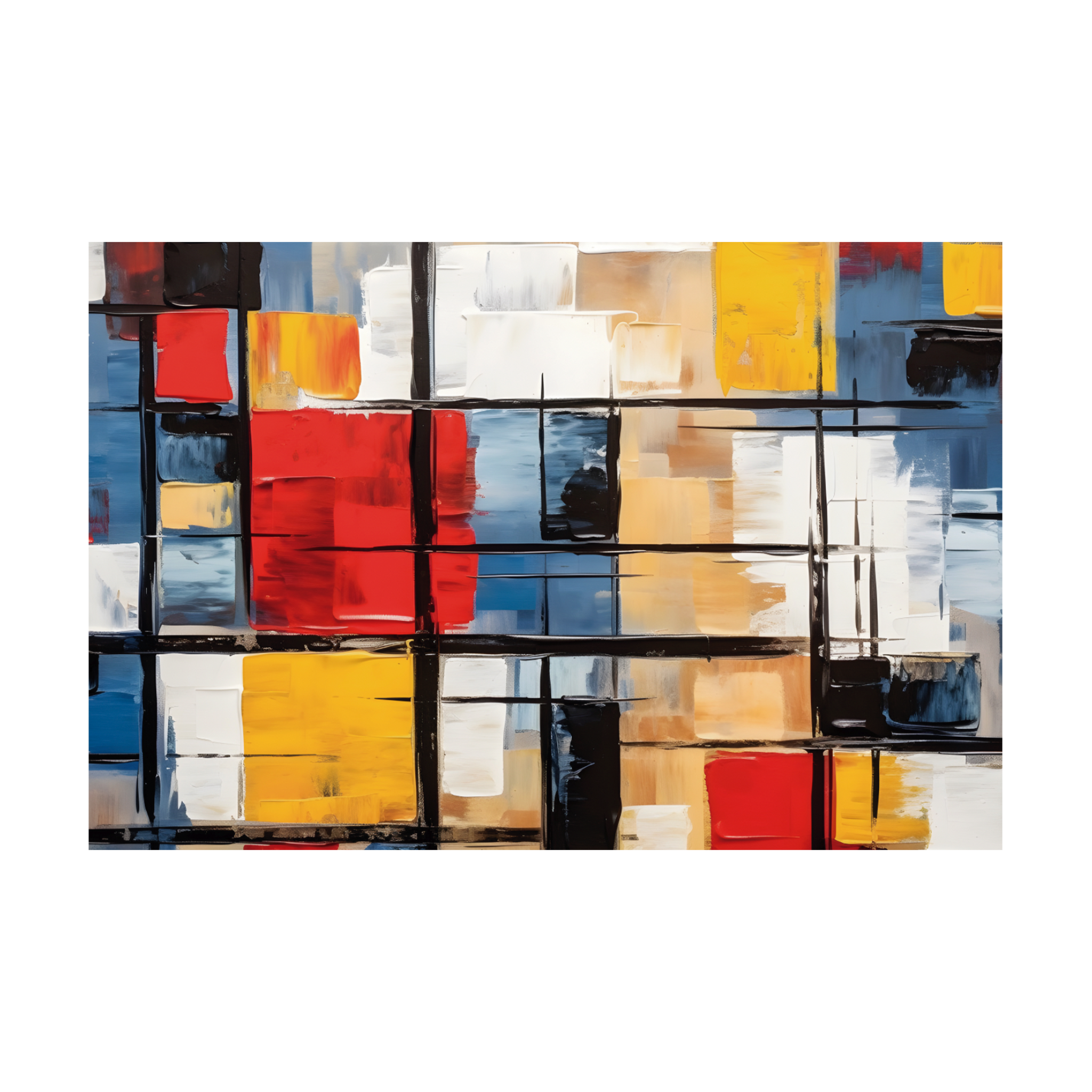 0253 - Quadro Mondrian Style