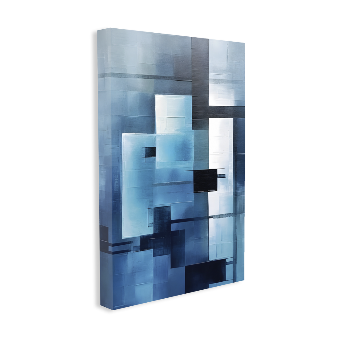 0029 - Quadro Geométrico Azul