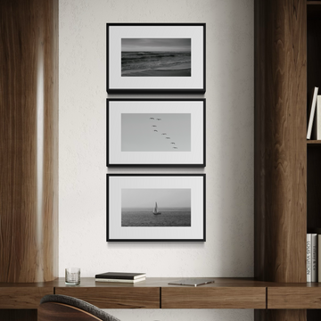 3045 - Trio de Quadros Fotos Minimalistas