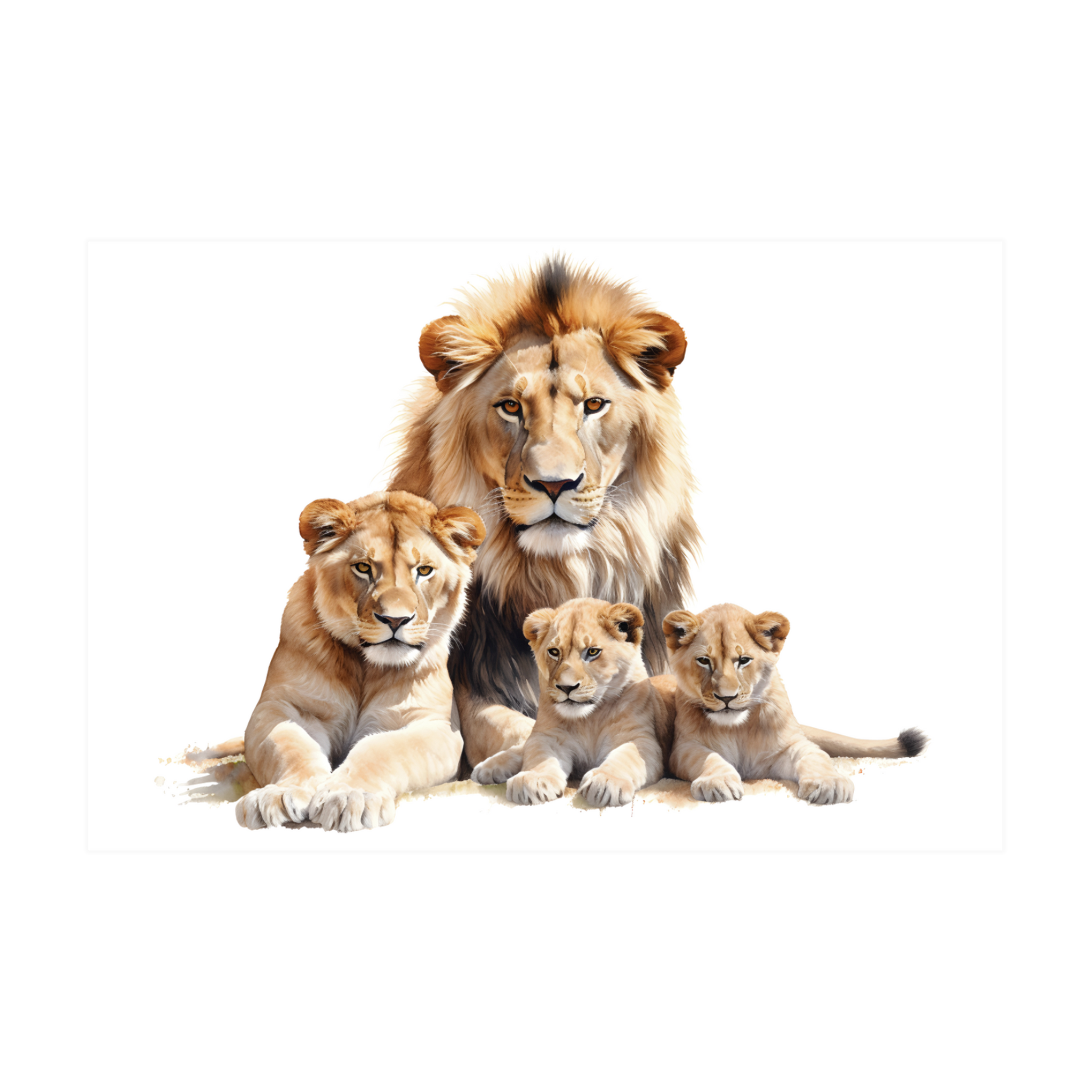 0356 - Quadro Familia de Leões 1
