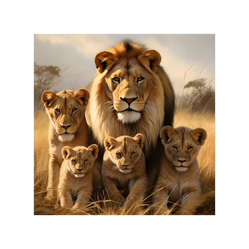 0358 - Quadro Familia de Leões 3