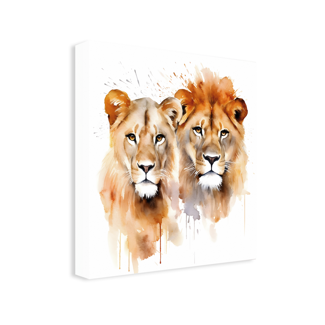 0359 - Quadro Casal de Leões