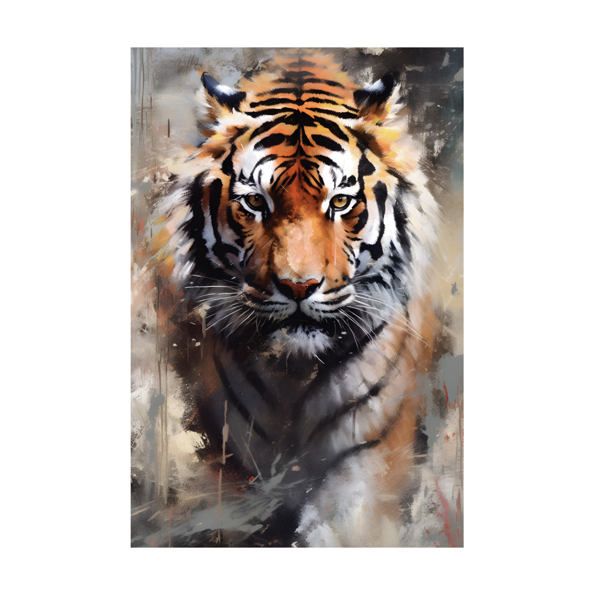0371 - Quadro Pintura Tigre