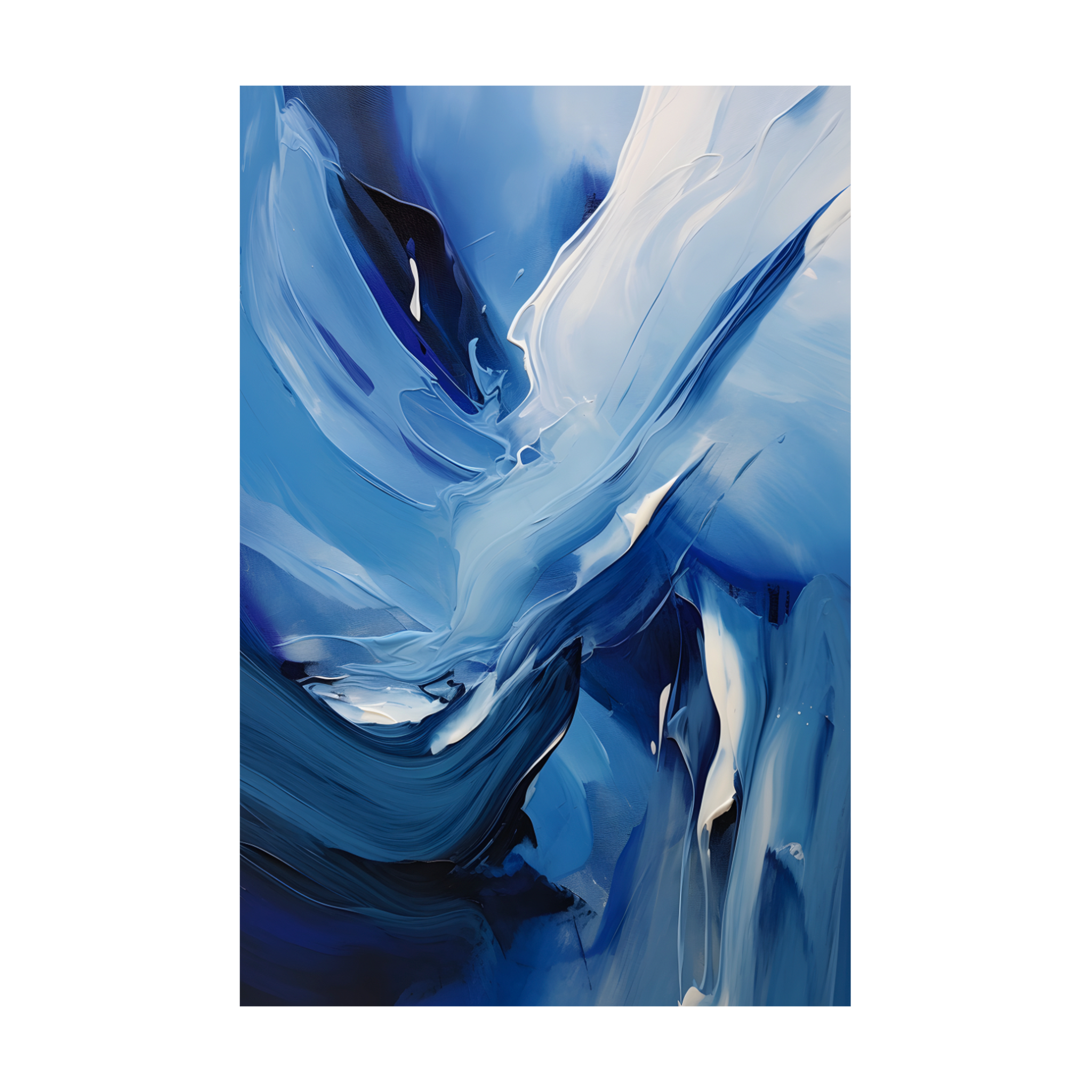 0038 - Quadro Espatulada Azul II