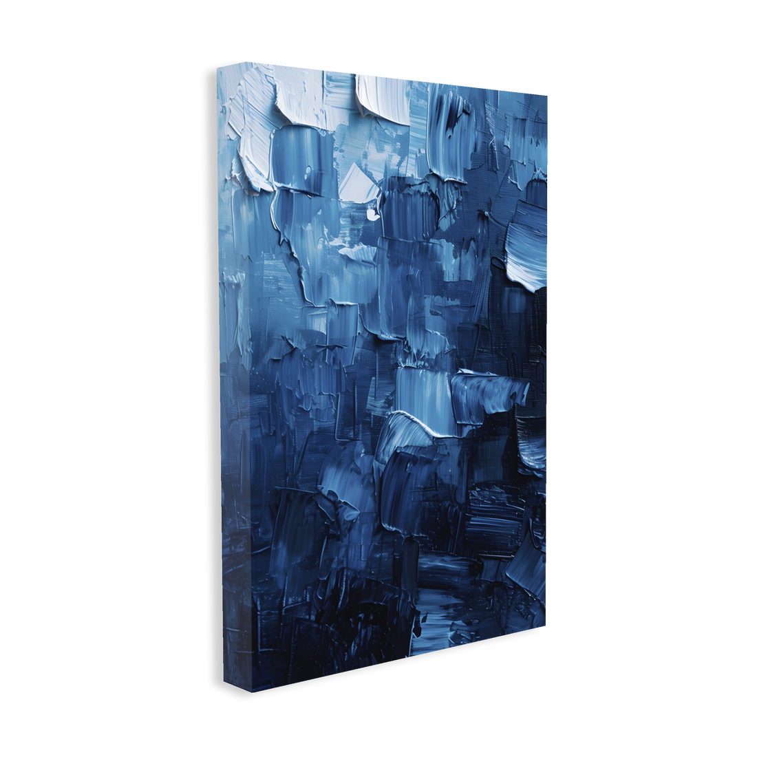 0039 - Quadro Espatulada 3D Azul