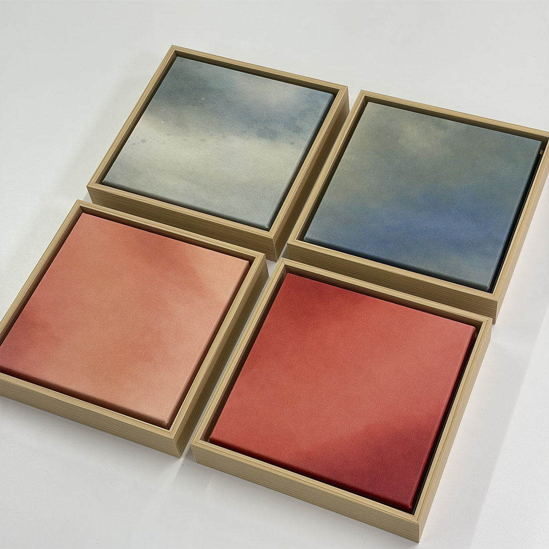 4007 - Composição de 4 Quadros Aquarelada