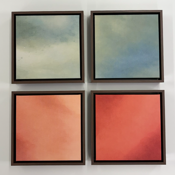 4007 - Composição de 4 Quadros Aquarelada
