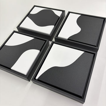 4009 - Composição de 4 quadros moderna PeB