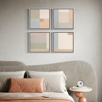 4012 - Composição de 4 quadros Moderna Suave