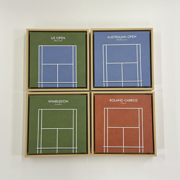 4016 - Composição de 4 Quadros Quadra de tênis