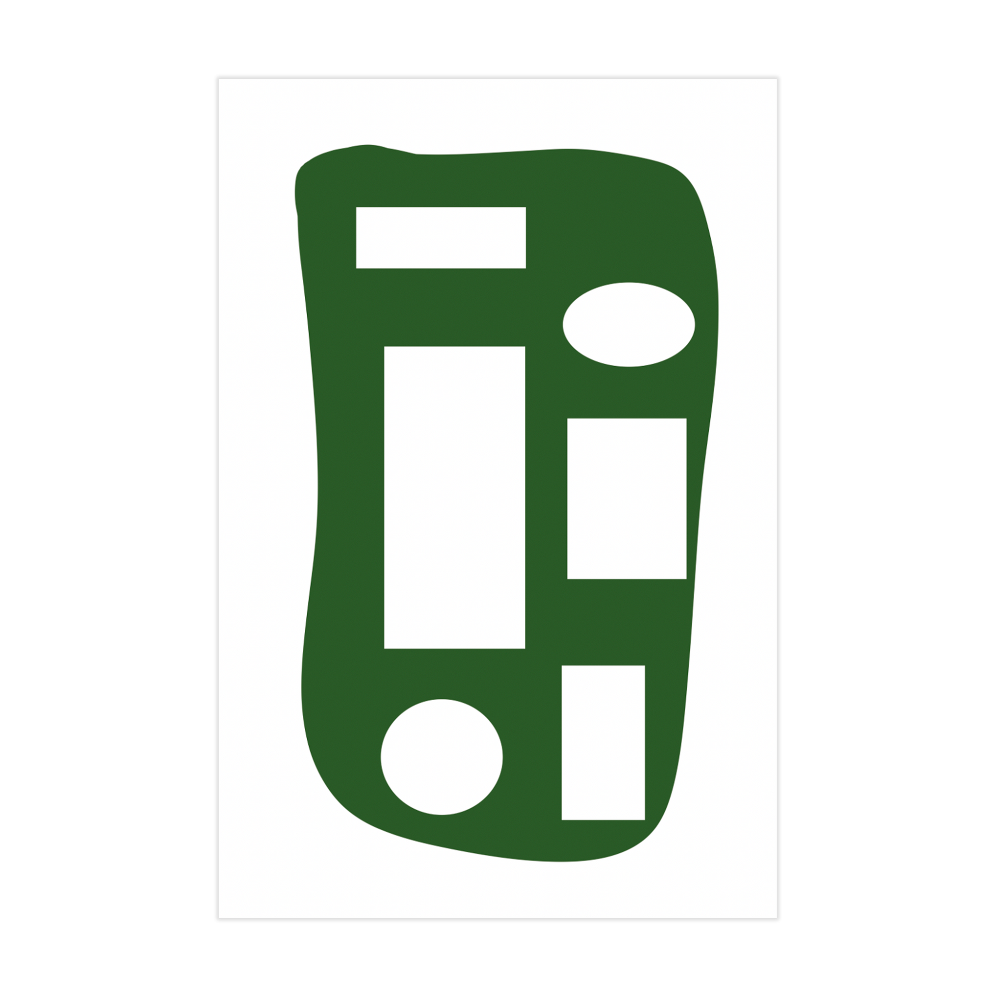 0441 - Quadro Formas Verdes 2
