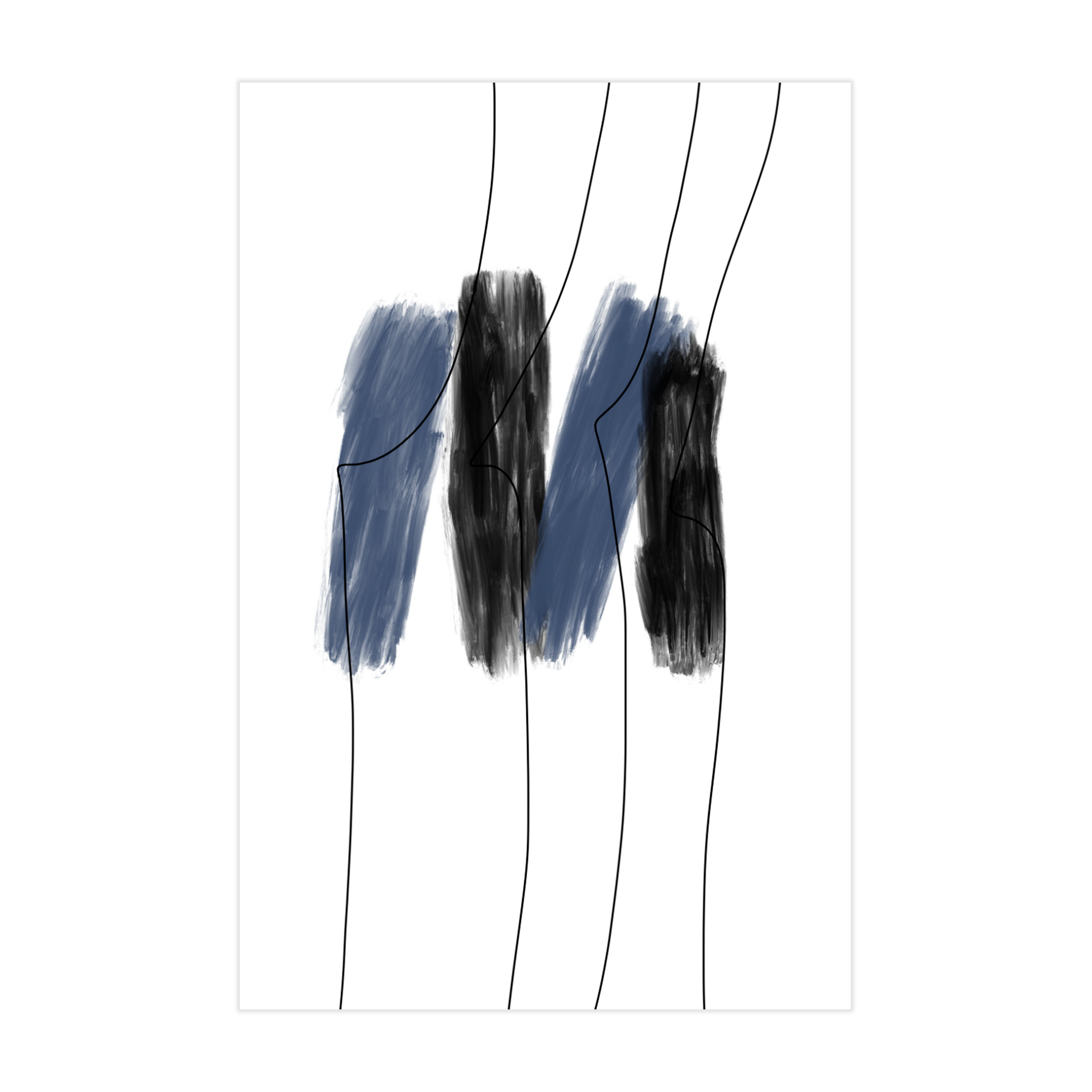 0517 - Quadro Traços Dançantes
