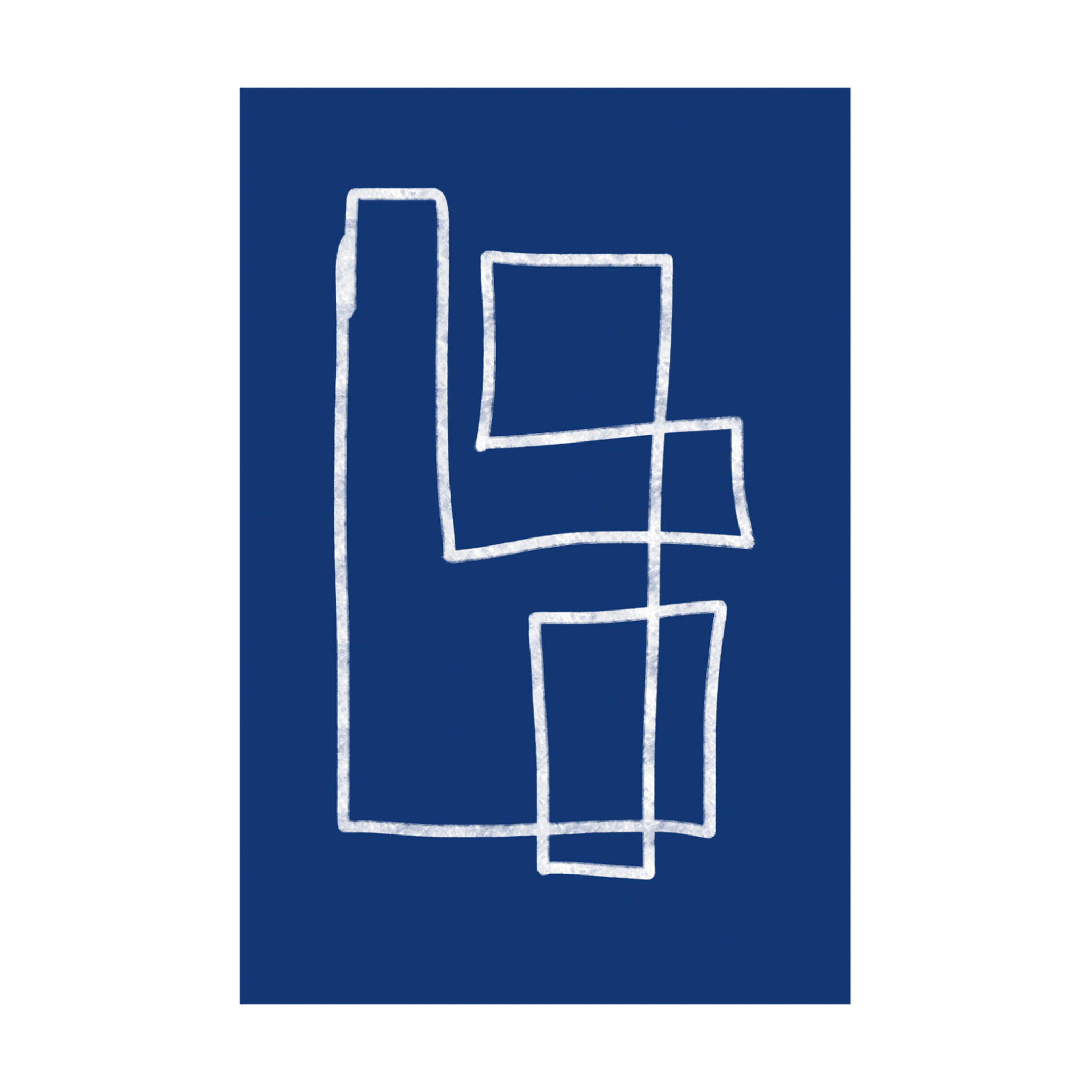 0535 - Quadro Geo Forms Blue 2