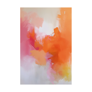 0055 - Quadro Meeting Orange and Pink