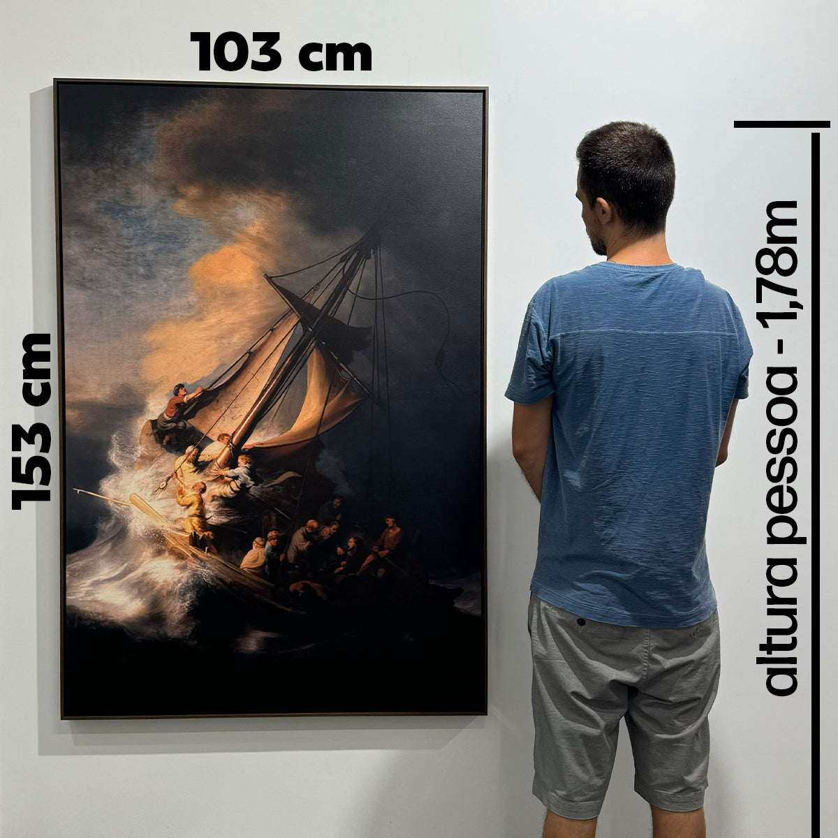 洋画・外国映画 Rembrandt 0567 - Quadro A Tempestade no Mar da Galileia - Rembrandt