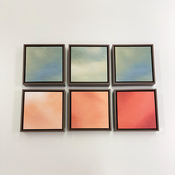 6001 - Composição de 6 quadros Aquarelada