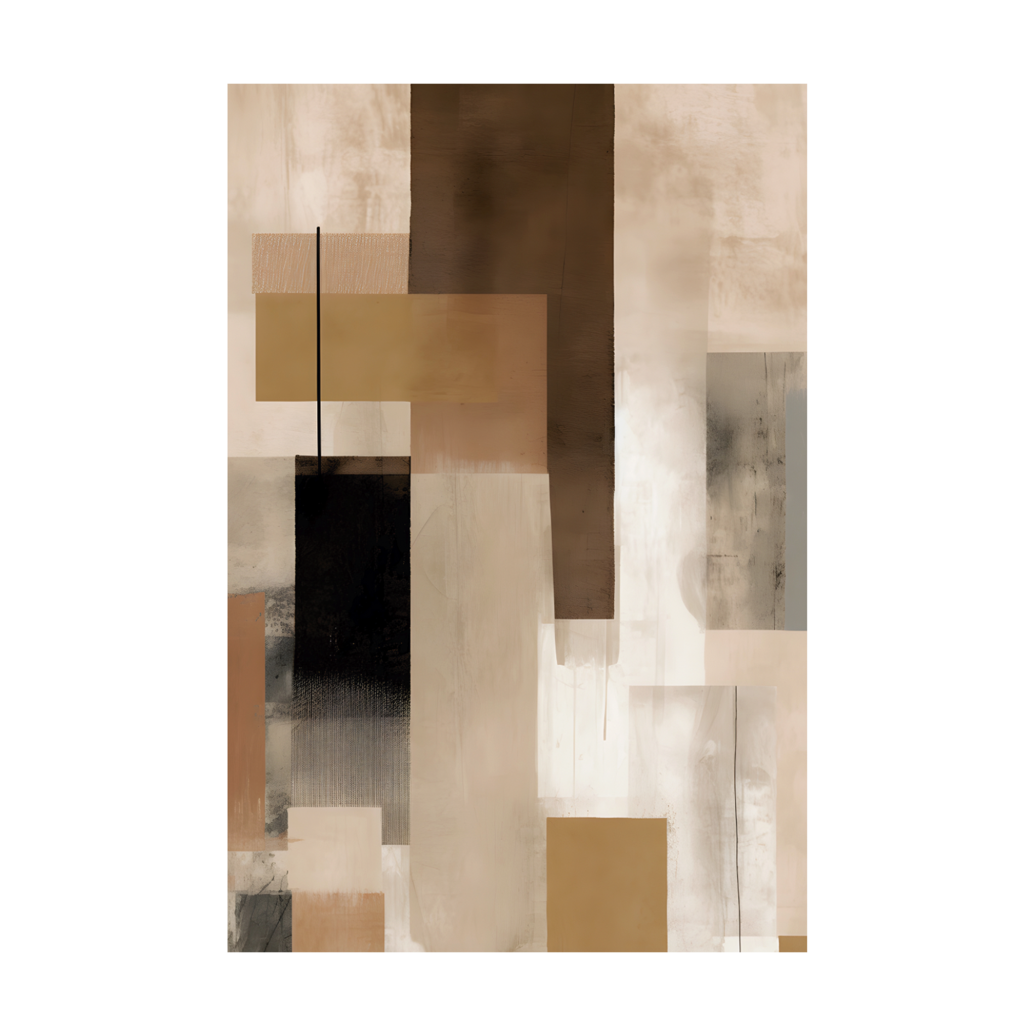 0065 - Quadro Brown Geometric
