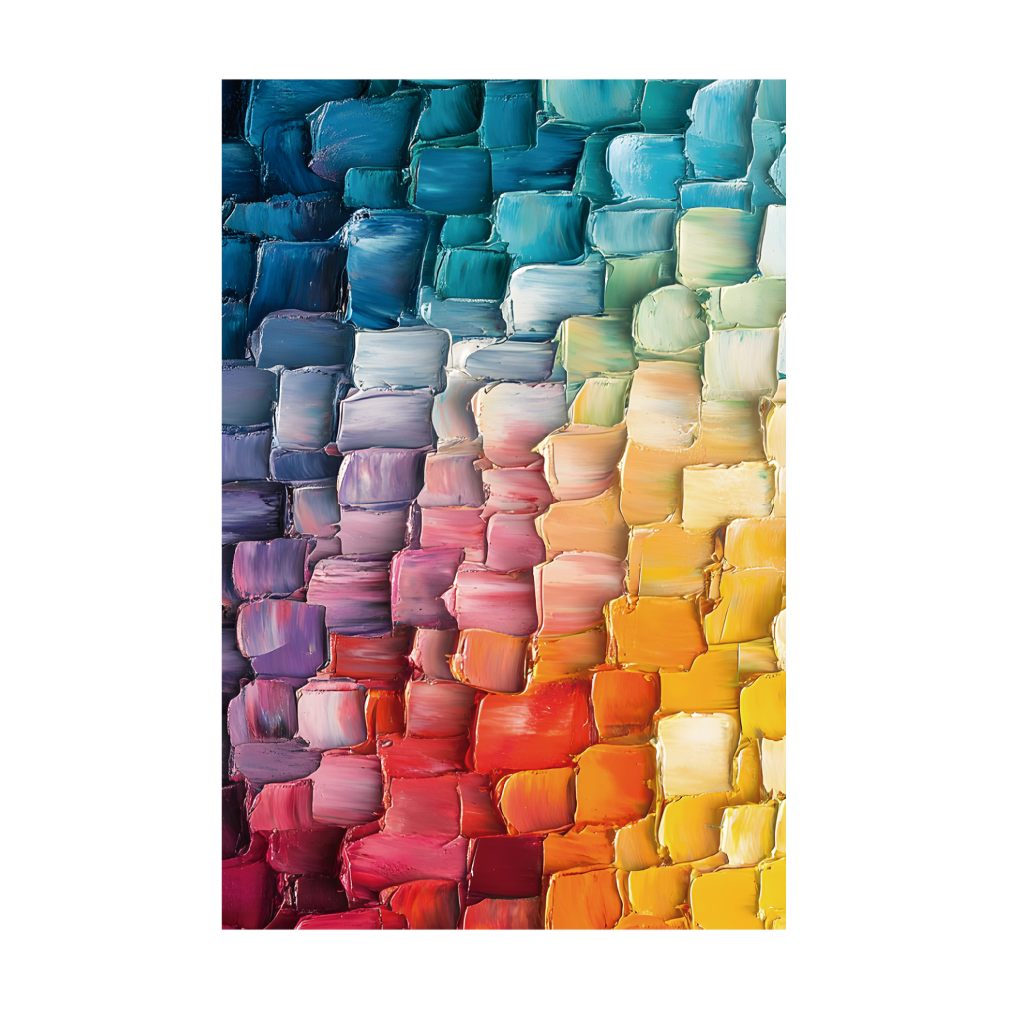 0675 - Quadro Espatuladas Coloridas