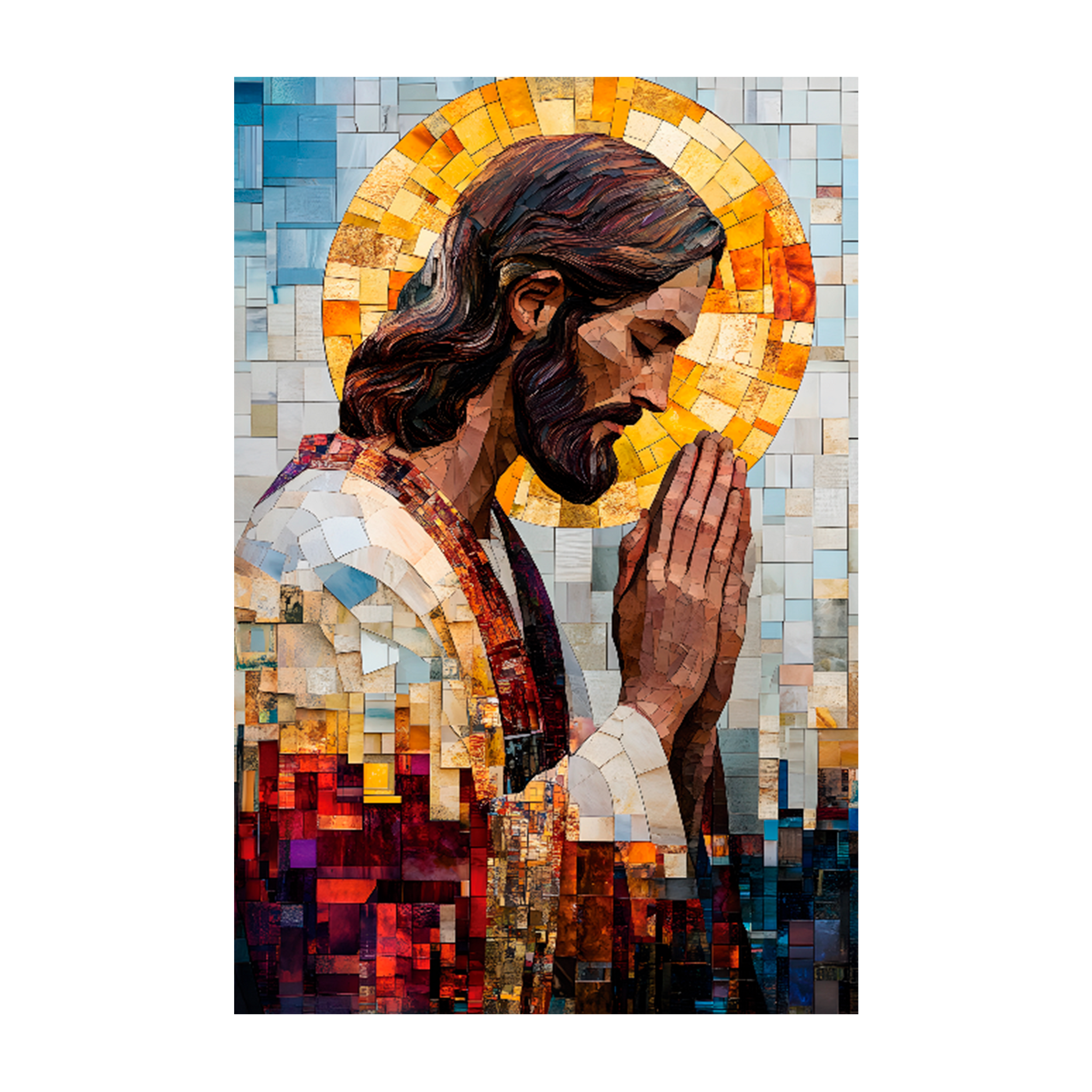 0698 - Quadro Mosaico Jesus
