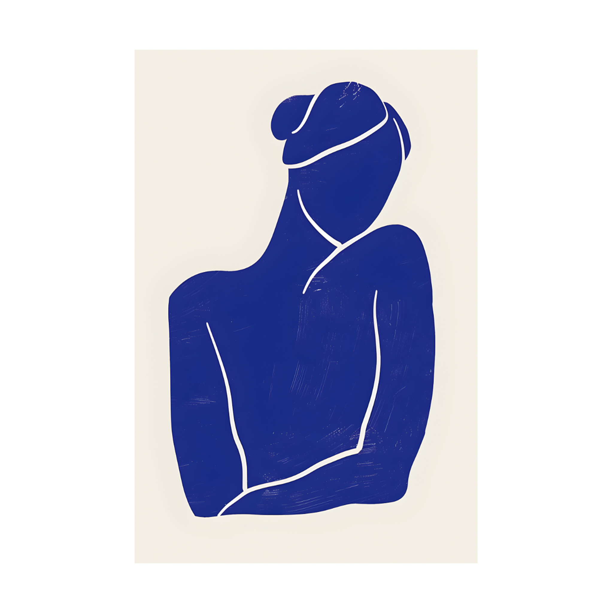 0704 - Quadro Mulher Estilo Matisse