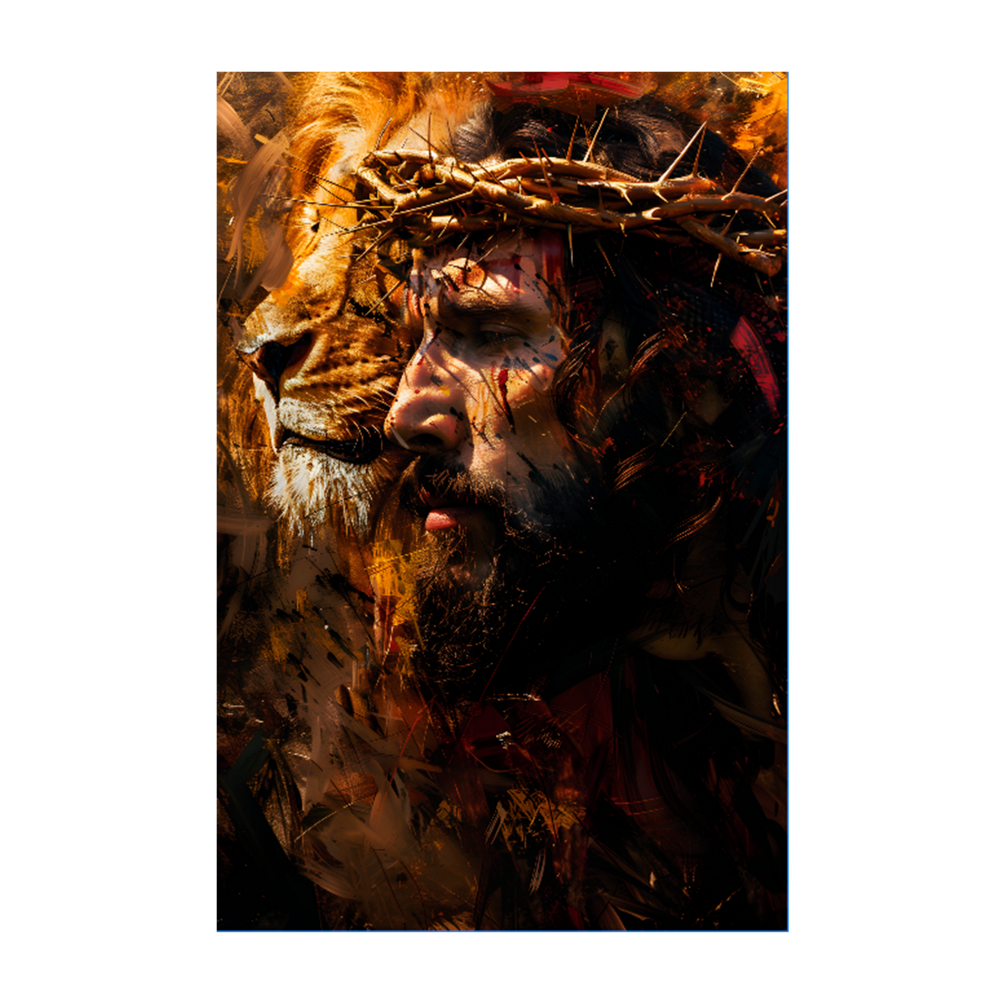 0707 - Quadro Jesus o Leão