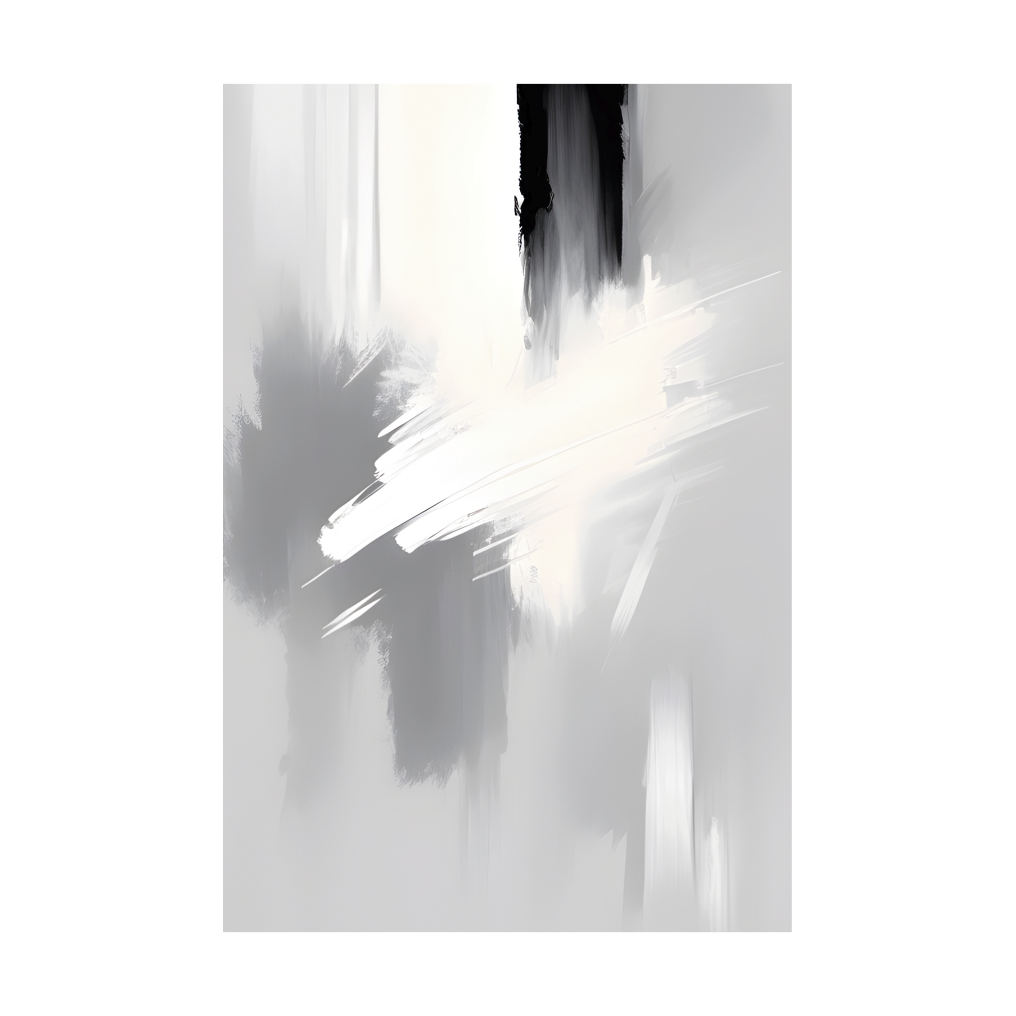 0074 - Quadro Gray Brush Strokes 2