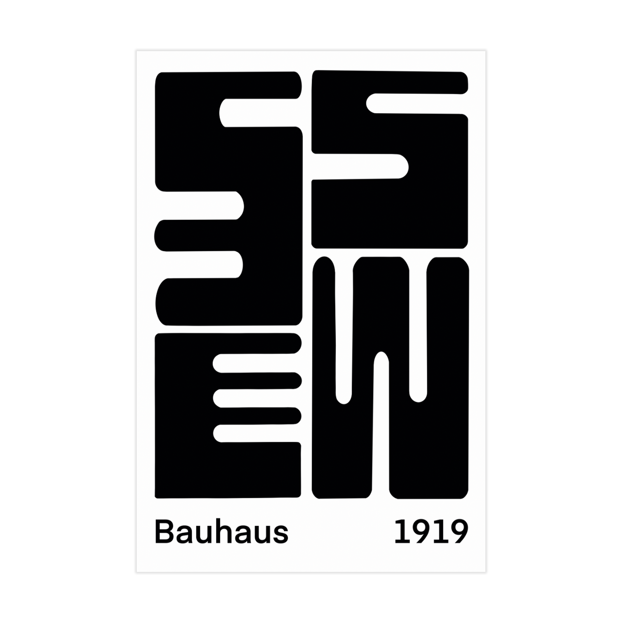 0740 - Quadro Bauhaus Escrita
