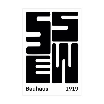0740 - Quadro Bauhaus Escrita