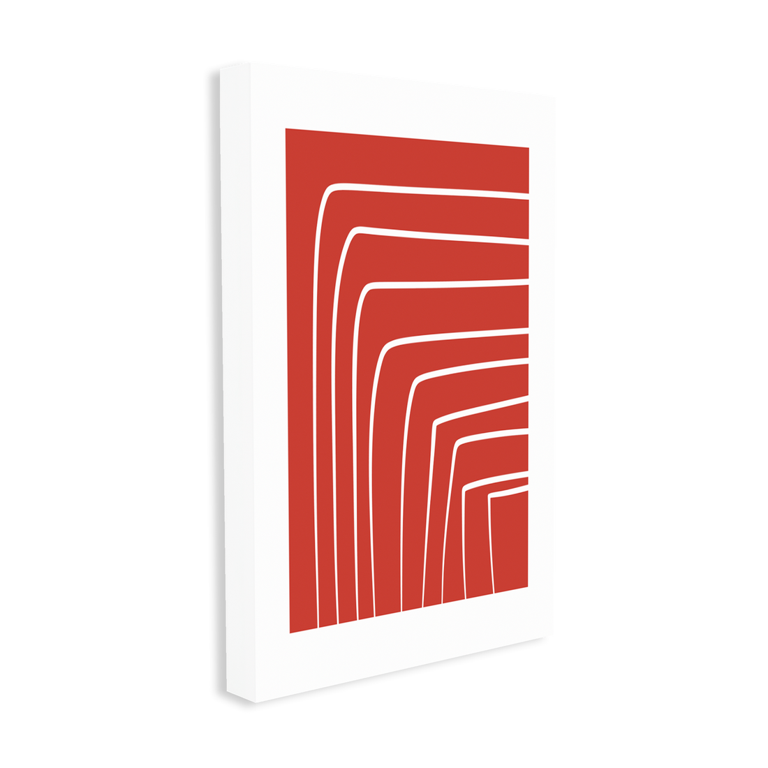 0745 - Quadro Curvas em Vermelho 3